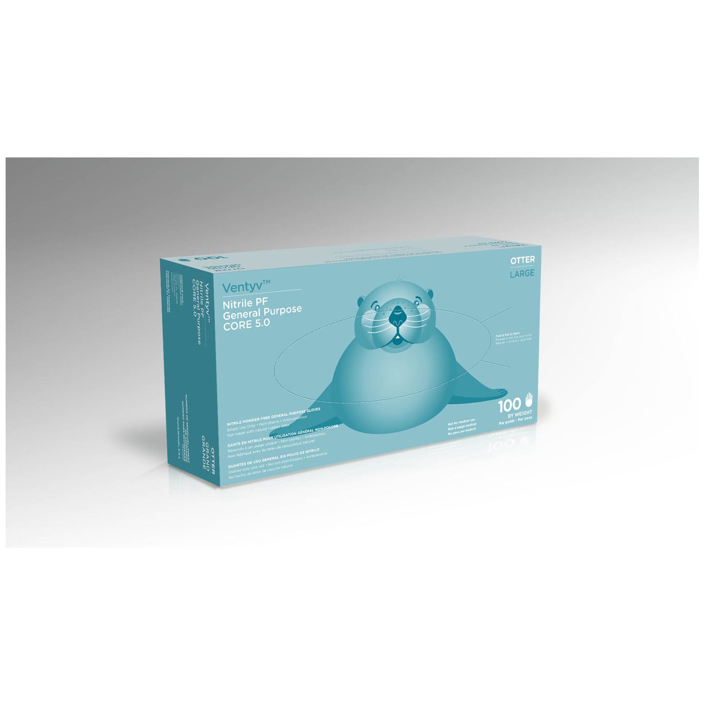 VENTYV CORE 5.0 NITRILE GENERAL PURPOSE GLOVES (OTTER), 100 per box, 10 boxes per case