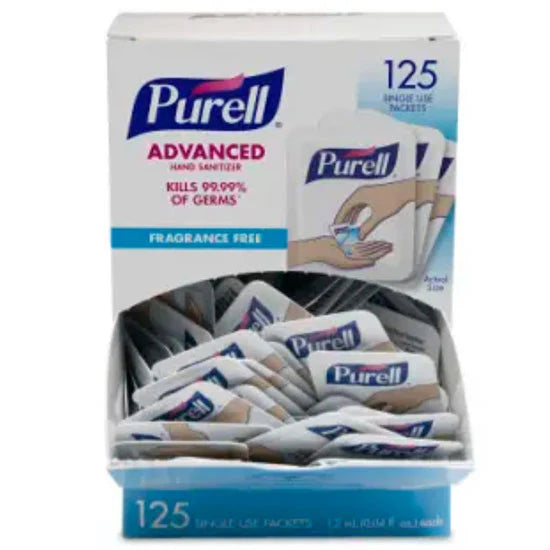 GOJO PUREL ADVANCED INSTANT HAND SANITIZER 125 ct, single