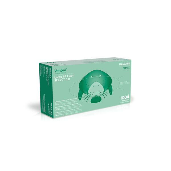 VENTYV SELECT 5.0 NATURAL LATEX EXAM GLOVES (MANATEE)